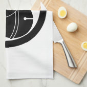 円に描かれた2つの鐘 キッチンタオル (四つ折り)