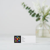 円のかわいくおもしろいなモンスターのパーティーの創造物 スキニー名刺 (スタンド正面)