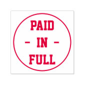 円のアウトライン内の「全額を支払う」 セルフインキングスタンプ (デザイン)