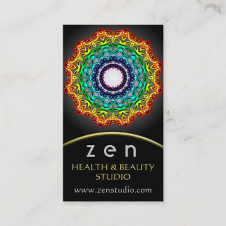 円のオーナメントの曼荼羅の芸術、名刺 名刺
