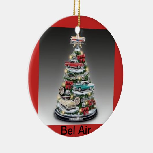 円のオーナメントのBel Airのクリスマスツリー セラミックオーナメント (右)