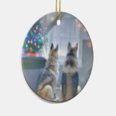 円のオーナメント セラミックオーナメント (右)