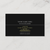 円のカスタム黒にロゴを追加 名刺 (裏面)