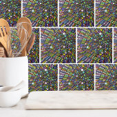 円のカラフルジオメトリドット タイル