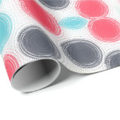 円のカラフル幾何学的な折り返し紙 ラッピングペーパー (ロールコーナー)