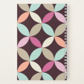 円のカラフル幾何学的パターン ノートブック (裏面)