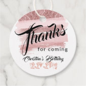 円のギフトノート |バラ金ゴールドグリッターブラシ フェイバータグ (正面)