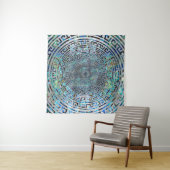 円のギリシャの雷文パターン-ギリシャ人の鍵 タペストリー (インサイチュ(横))