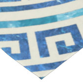 円のギリシャの雷文パターン-ギリシャ人の鍵 テーブルクロス (アングル)