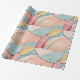 円のシェイプが文字宇宙 ラッピングペーパー