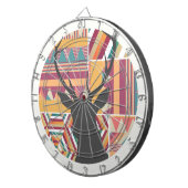 円のシカ ダーツボード (正面右)