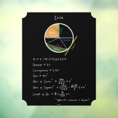 円のジオメトリ数式参照Chalkboard ウィンドウサイン (シート3)