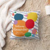 円のストライプカラフルベビーの状態 クッション (ブランケット)