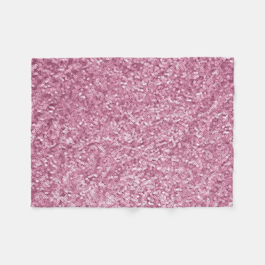 円のスパンコールの輝きの光沢があるきらめく フリースブランケット (正面(横))