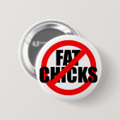 円のスラッシュの脂肪ひよこ 缶バッジ (正面&裏面)