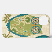 円のデザインの装飾的なフクロウ Case-Mate iPhoneケース (裏面 (横))