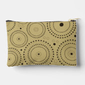 円のデザイン黒光金ゴールド アクセサリーポーチ (裏面)