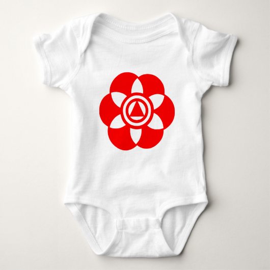 円のトリミング02 ベビーボディスーツ (正面)