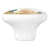 円のハミングバードフローラ枠 セラミックノブ (側面)