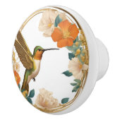 円のハミングバードフローラ枠 セラミックノブ (右)