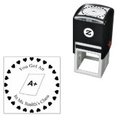 円のハート、先生A+ セルフインキングスタンプ (インサイチュ)