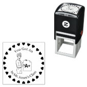 円のハート、男性先生A+ セルフインキングスタンプ (インサイチュ)