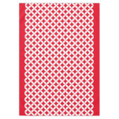 円のパターン白と赤のテーブルクロス テーブルクロス (正面)