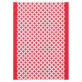 円のパターン白と赤のテーブルクロス テーブルクロス