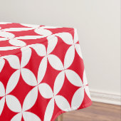 円のパターン白と赤のテーブルクロス テーブルクロス (インサイチュ)