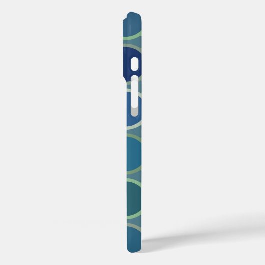 円のパターン（青） Case-Mate iPhoneケース (裏面 / 左)