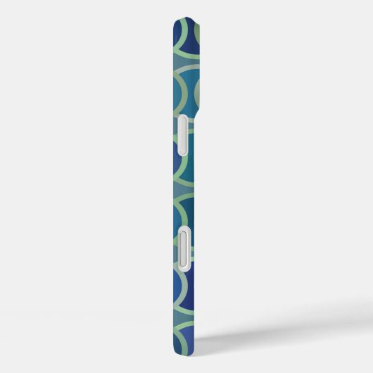 円のパターン（青） Case-Mate iPhoneケース (裏面 / 右)