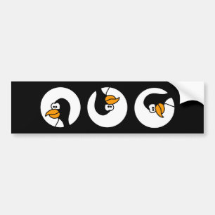 円のペンギンの回転 バンパーステッカー