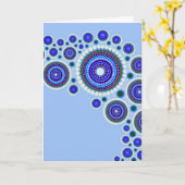 円のモチーフ#117の挨拶状 カード (黄色い花)