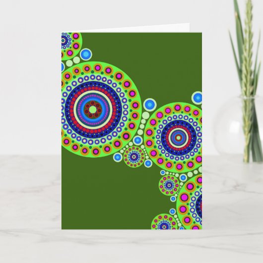 円のモチーフ#119の挨拶状 カード (正面)