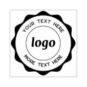 円のロゴと文字のビジネスゴム印 ラバースタンプ (インプリント)