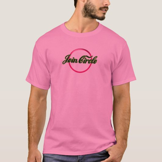 円のロゴのワイシャツを結合して下さい Tシャツ (正面)