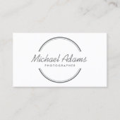 円のロゴを灰色で表示 名刺 (正面)
