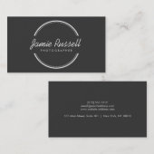 円のロゴを開く 名刺 (正面/裏面)