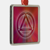 円の三角形の冷静な回復ぶら下がったなオーナメント メタルオーナメント (右)