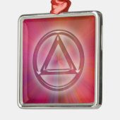 円の三角形の冷静な回復ぶら下がったなオーナメント メタルオーナメント (左)