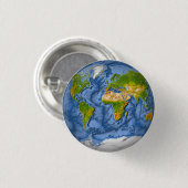 円の世界地図 缶バッジ (正面&裏面)
