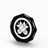 円の中で矢印を交差させる フォトブロック (右)