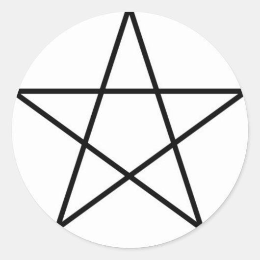 円の中のペンタグラム ラウンドシール (正面)