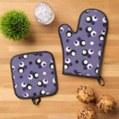 円の中の円の模様 鍋つかみ&鍋敷きセット (トップダウン)