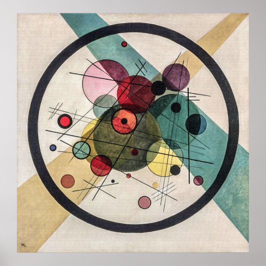 円の中の円 – Kandinsky ポスター (正面)