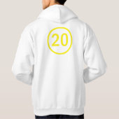 円の中の数値20 パーカ (裏面)