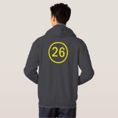 円の中の数値26 パーカ (裏面フル)