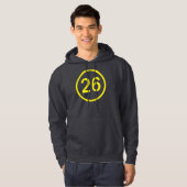 円の中の数値26 パーカ (正面フル)