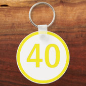 円の中の数字40 キーホルダー (正面)