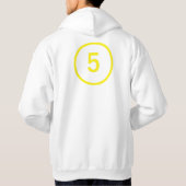 円の中の数字5 パーカ (裏面)